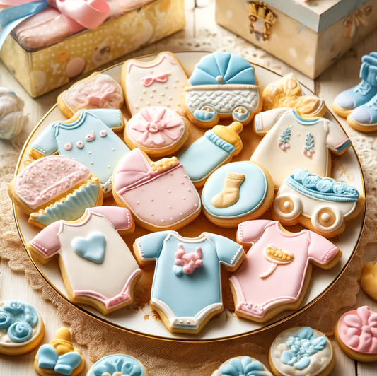Newborn Cookies as a Baby Shower Gift