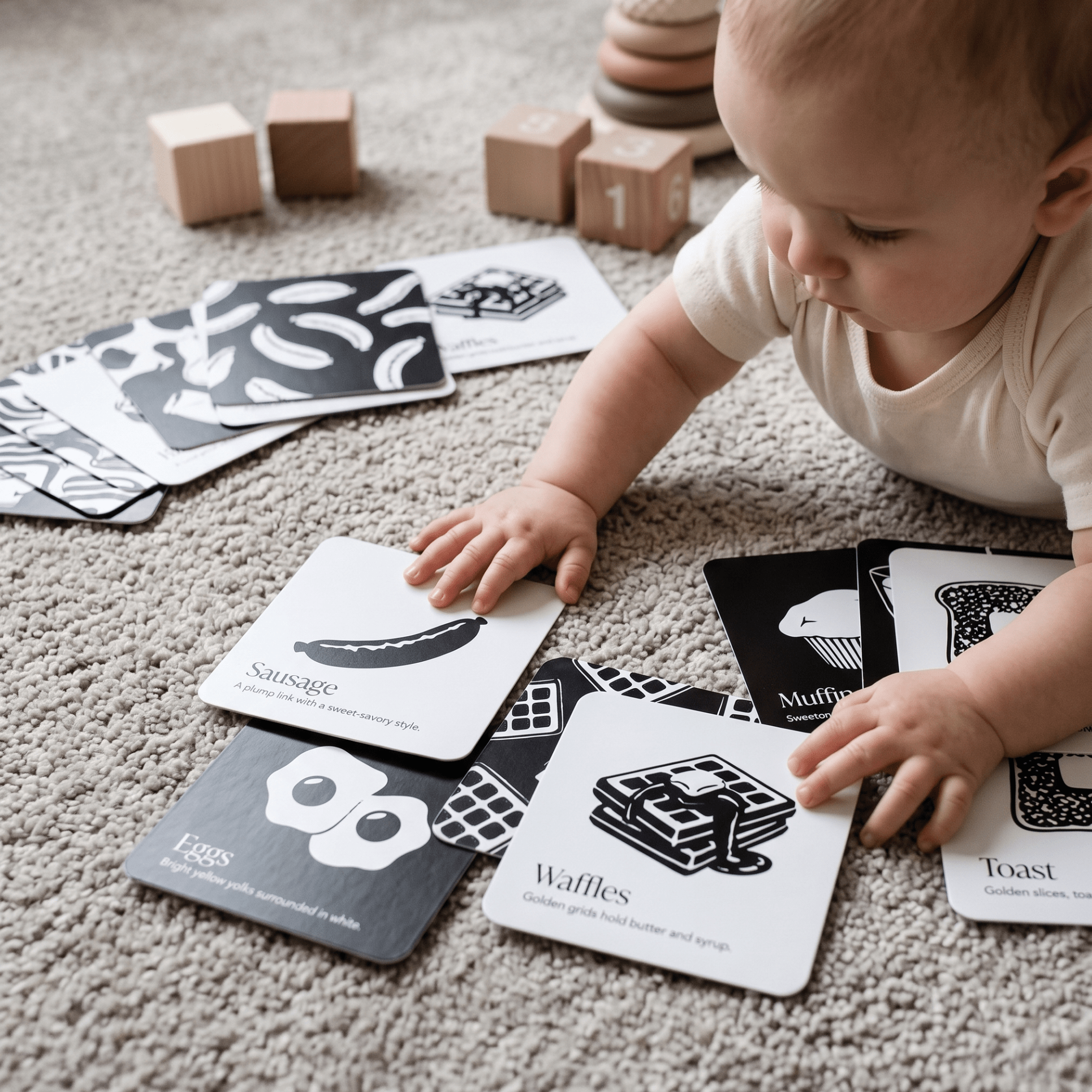 The Secret to Tear-Free Tummy Time: Why Black and White Baby Cards Work