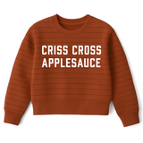 Criss Cross Applesauce Kids Crewneck Sweater