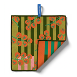 Chunky Deli product image of a cleanup cloth with a tomato pattern on a green background
