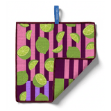 Chunky Deli product image of a towel with lime pattern on a purple and pink background