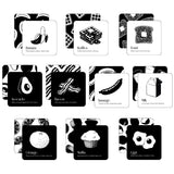 Grid of all 10 Chunky Deli Breakfast for Baby double-sided art cards showing illustrations like bananas, waffles, and eggs.