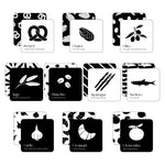 Clean grid of all nine double-sided art cards from the "Gourmet for Baby" set on a white background.