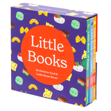 Chunky Deli "Little Books: Culinary Collection" board book bundle featuring three engaging books for babies and toddlers: "Little Book of Cheese," "Little Book of Cookies," and "Little Book of Pasta," all written by Christina Sicoli & Caitlin Renee Steuer
