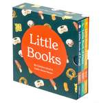 Chunky Deli product image: "Little Books Tasty Collection" box set (green with an orange dot) featuring the title, author names, and a tilted view revealing the included books: "Little Book of Pasta," "Little Book of Cheese," and "Little Book of Fungi." 