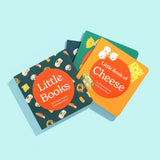 Chunky Deli product image: "Little Books Tasty Collection" box set with the books fanned outside the box: "Little Book of Pasta," "Little Book of Cheese," and "Little Book of Fungi" are clearly shown upon a teal background.
