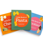 Chunky Deli product image: The three books included in the "Little Books Culinary Collection" fanned out on a white background: "Little Book of Pasta" in the center, with "Little Book of Cheese" and "Little Book of Cookies" in the foreground.