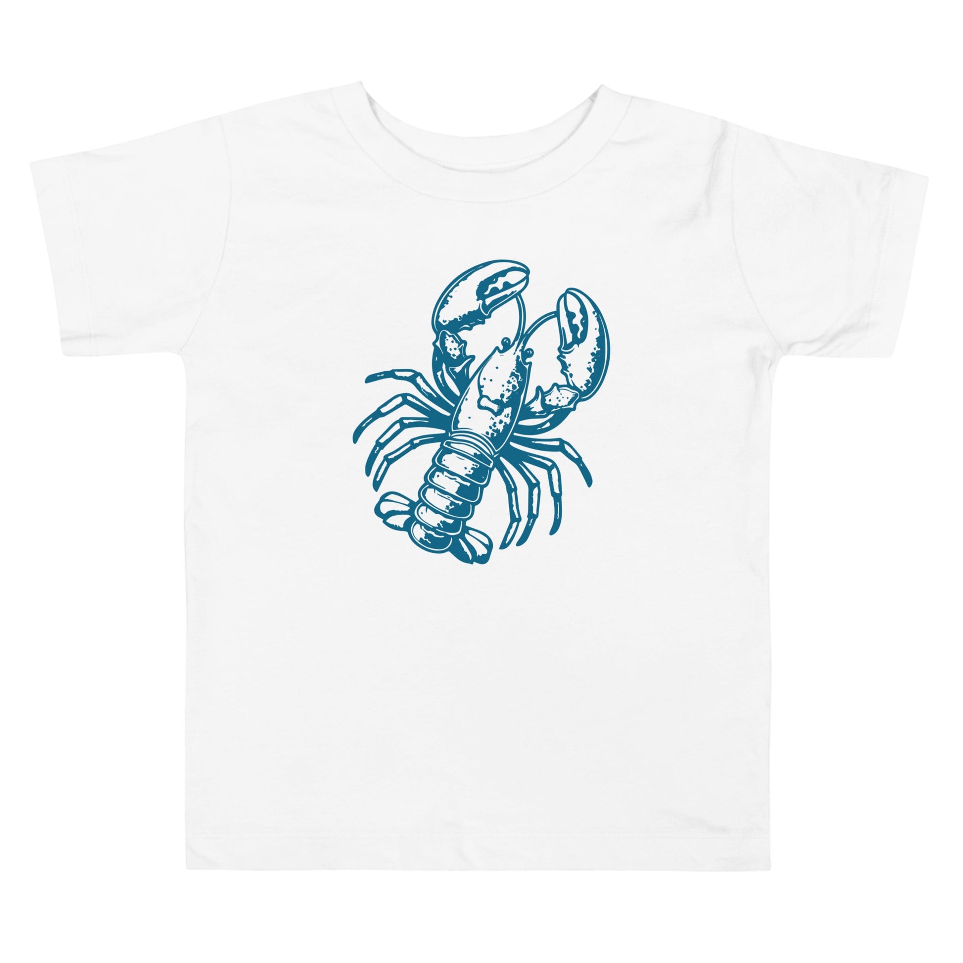 Chunky Deli product image: Natural-colored Lobster kids and toddler t-short 100% cotton laid flat on a white background.