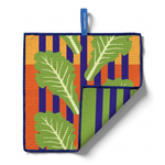 Chunky Deli product image of a colorful kitchen towel with leaf pattern on a white background