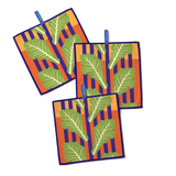 Chunky Deli product image of 3 dishtowels with a design featuring romaine lettuce on a white background. 